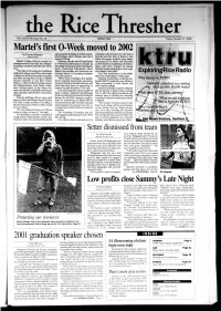 Martel's First 0-Week Moved to 2002 Setter Dismissed from Team 2001
