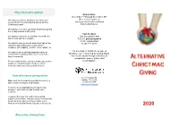 Why Alternative Giving?