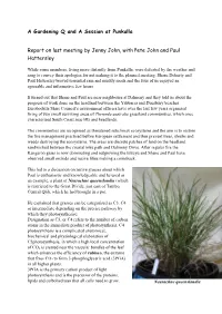 A Gardening Q and a Session at Punkalla Report on Last Meeting By