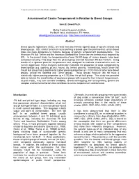 Assessment of Canine Temperament in Relation to Breed Groups 5