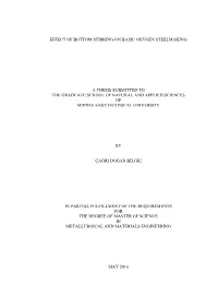 Effect of Bottom Stirring on Basic Oxygen Steelmaking