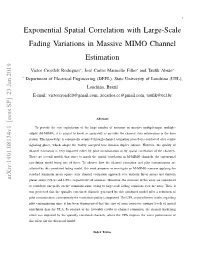 Exponential Spatial Correlation with Large-Scale Fading Variations In