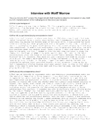 Interview with Wolff Morrow
