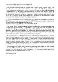 SUBMISSION from SCOTTISH GOVERNMENT 1. the Attached