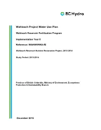 Wahleach Reservoir Fertilization Program