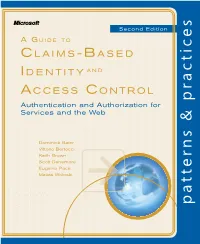 A Guide to Claims-Based Identity and Access Control