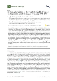 Evolving Instability of the Scar Inlet Ice Shelf Based on Sequential Landsat Images Spanning 2005–2018