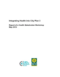 Integrating Health Into City Plan 3
