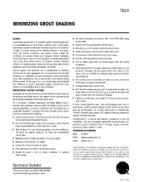 Minimizing Grout Shading