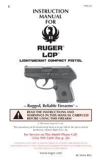 Ruger LCP Owners Manual