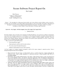 Secure Software Project Report on Key Logger