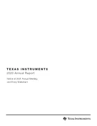 2020 Annual Report & 2021 Proxy Statement
