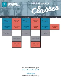 Granger Class Schedule (PDF)