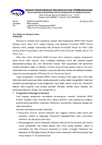 Laporan Hasil Pengawasan Tahun 2015