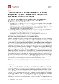 Characterization of Viral Communities of Biting Midges and Identification