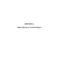 Cultural Resources Technical Report