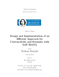 Design and Implementation of an Efficient Approach for Custom-Fields