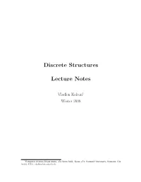 Discrete Structures Lecture Notes