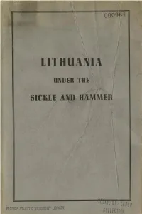 Lithuania Under the Sickle and Hammer