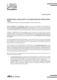 Media Release International Launch Event of The