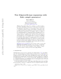 New Edgeworth-Type Expansions with Finite Sample Guarantees1]A2