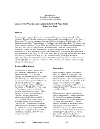Ecology of the Western Gray Squirrel in the South Puget Sound Lorreen A