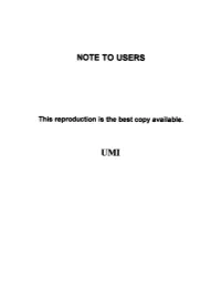 Note to Users