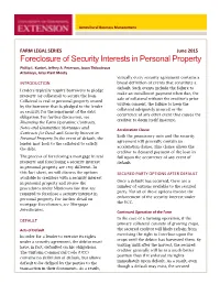 Foreclosure of Security Interests in Personal Property Phillip L
