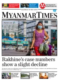 Rakhine's Case Numbers Show a Slight Decline