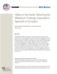 Reforming the Millennium Challenge Corporation's Approach to Corruption