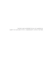 Theory and Interpretation of Narrative James Phelan And