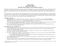 2009 Biology DTA/MRP Statewide Major Related Program (MRP) Agreement
