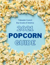 2021 POPCORN GUIDE Table of Contents