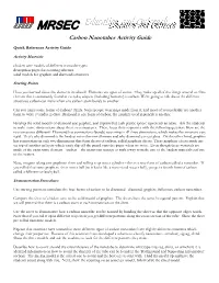 Carbon Nanotubes Activity Guide