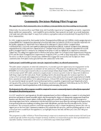 Community Decision-Making Pilot Program