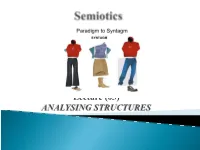 Lecture (03) ANALYSING STRUCTURES Analysing Structures