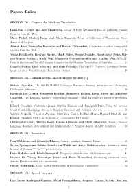 Papers Index
