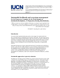 Sustainable Livelihoods and Ecosystems Management