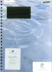 An Environmentally Sustainable Water Resources Development Strategy for England and Wales SUPPLEMENTARY REPORT