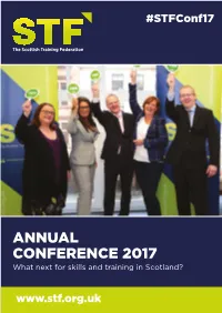 ANNUAL CONFERENCE 2017 What Next for Skills and Training in Scotland?