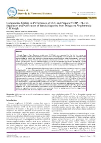 Comparative Studies on Performance of CCC and Preparative RP-HPLC In