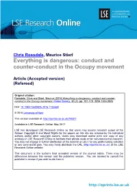 Conduct and Counter-Conduct in the Occupy Movement