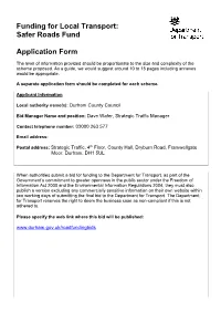 Cooperative Intelligent Transport Systems: Application Form