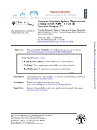 Dopamine Receptor D3 T Cells Via + Homing of Naive CD8 Dopamine