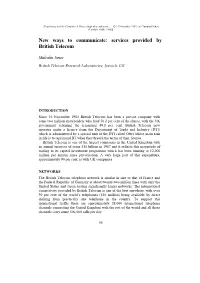 Services Provided by British Telecom