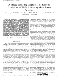 A Mixed Modeling Approach for Efficient Simulation of PWM