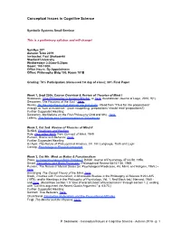 Conceptual Issues in Cognitive Science