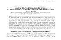 Modeling, Dialogue, and Globality: Biosemiotics and Semiotics of Self. 2