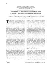 Simulation of Impacts of Streamflow and Climate Conditions on Amistad