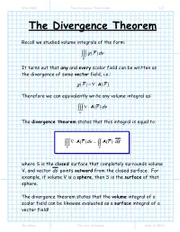 The Divergence Theorem.Doc 1/2
